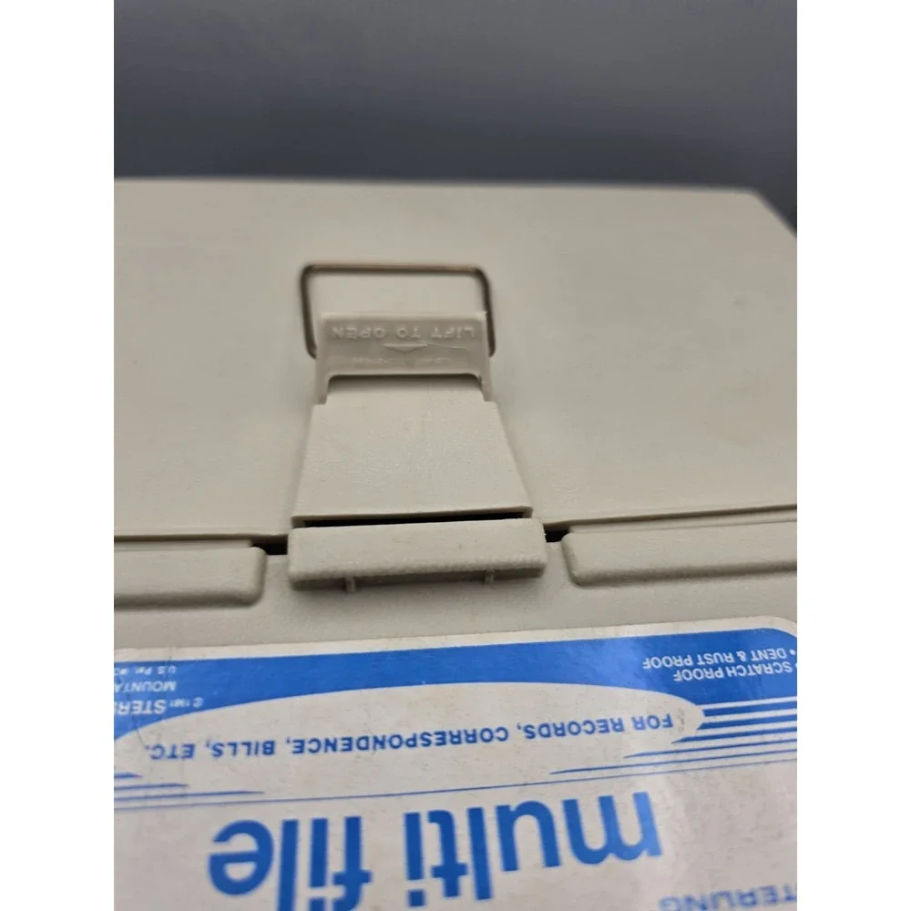 Vintage Sterling Plastics Multi File #274 Portable File Box Case Beige USA